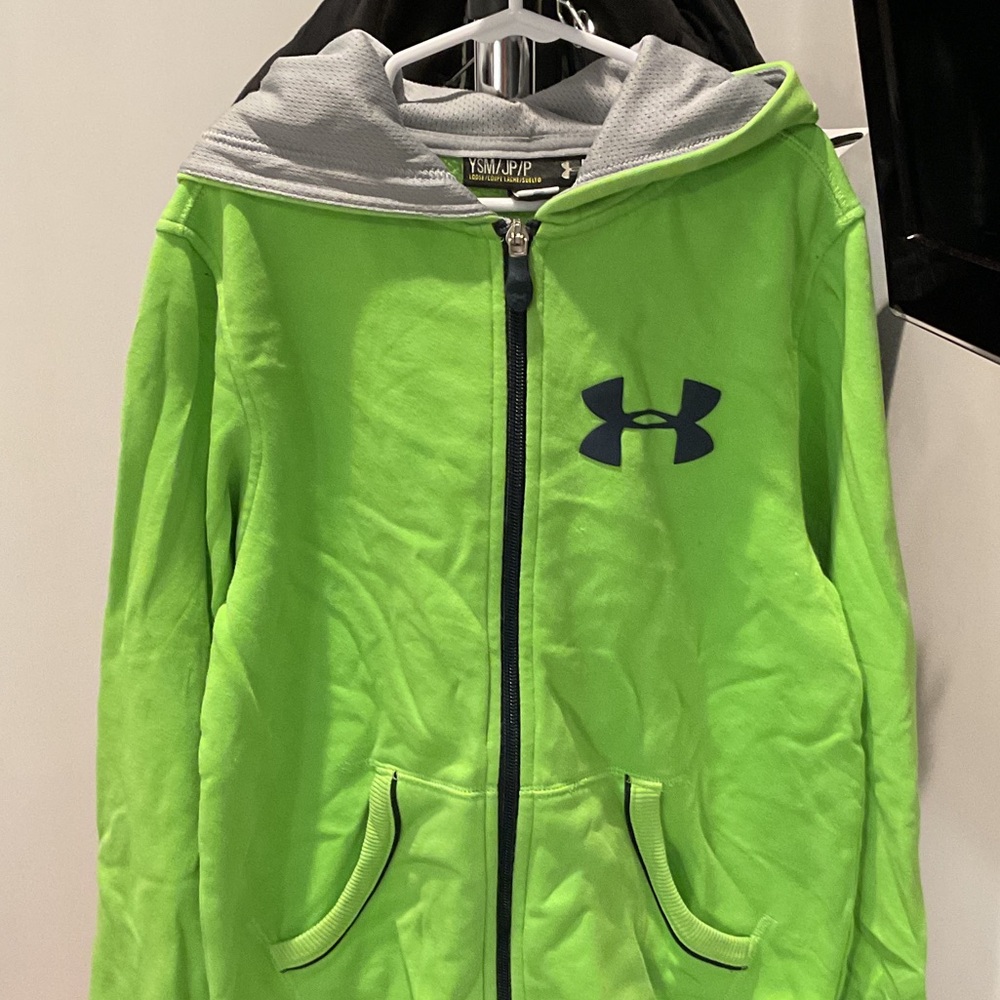 Under Armour Kids Lime Green Zip-Up Hoodie